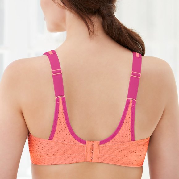 Glamorise 40-42 B SPORT Bra (CUSTOM-CONTROL) High-Impact MOISTURE WICKING NWT - Picture 4 of 12